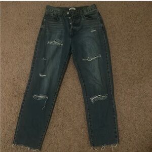 Forever 21 Premium High-Waisted Medium/Dark Wash Jeans
